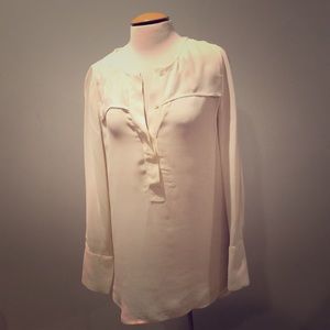 Cream J Crew silk tunic top